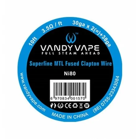 VandyVape Superfine MTL Ni80 FusedClaptonWire