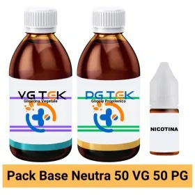 Pack Base Neutra 50-50 90ml 12 Nicotina